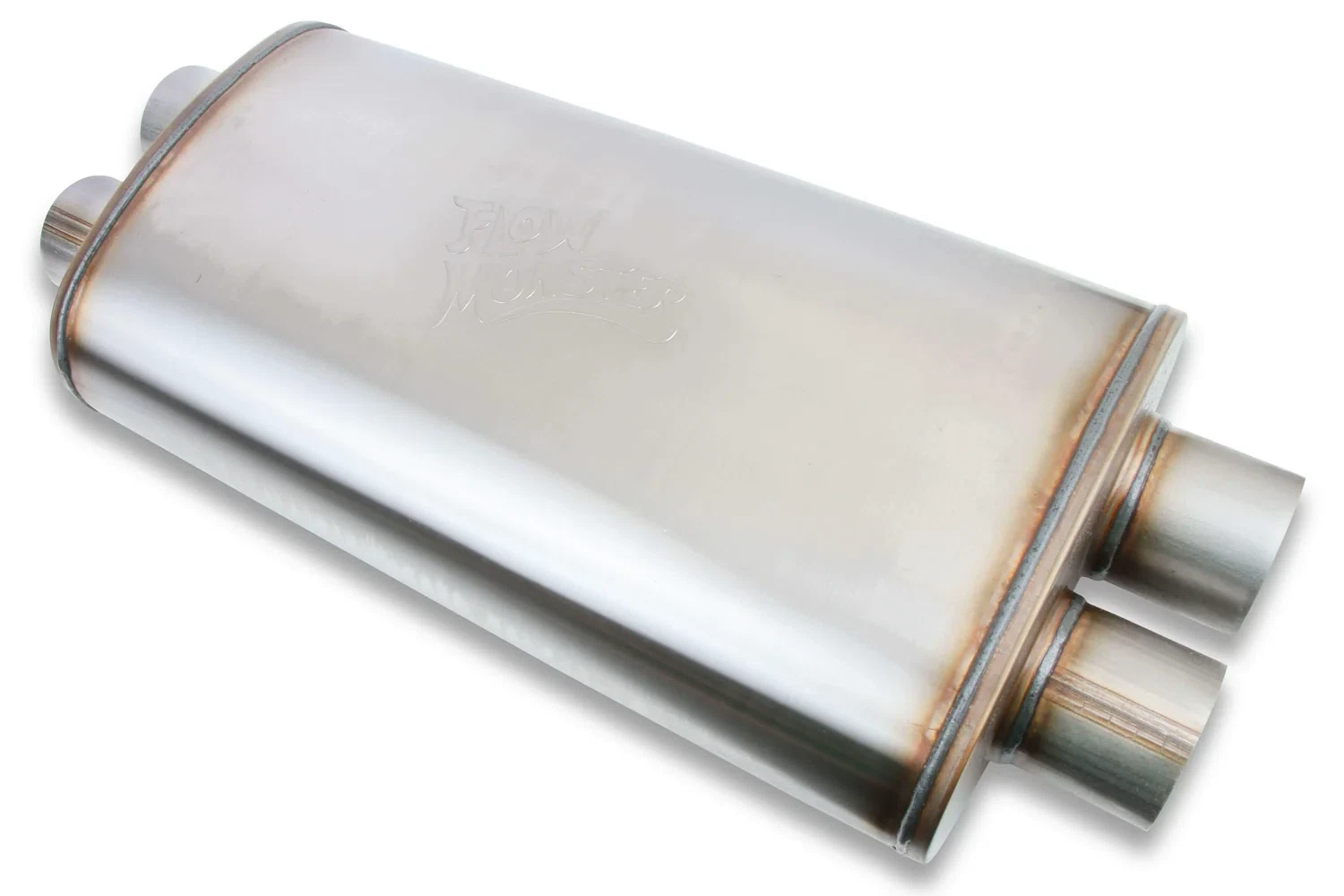 Flowmonster Performance Muffler 3 in Dual inlet & outlet 12599-FM 409 Stainless